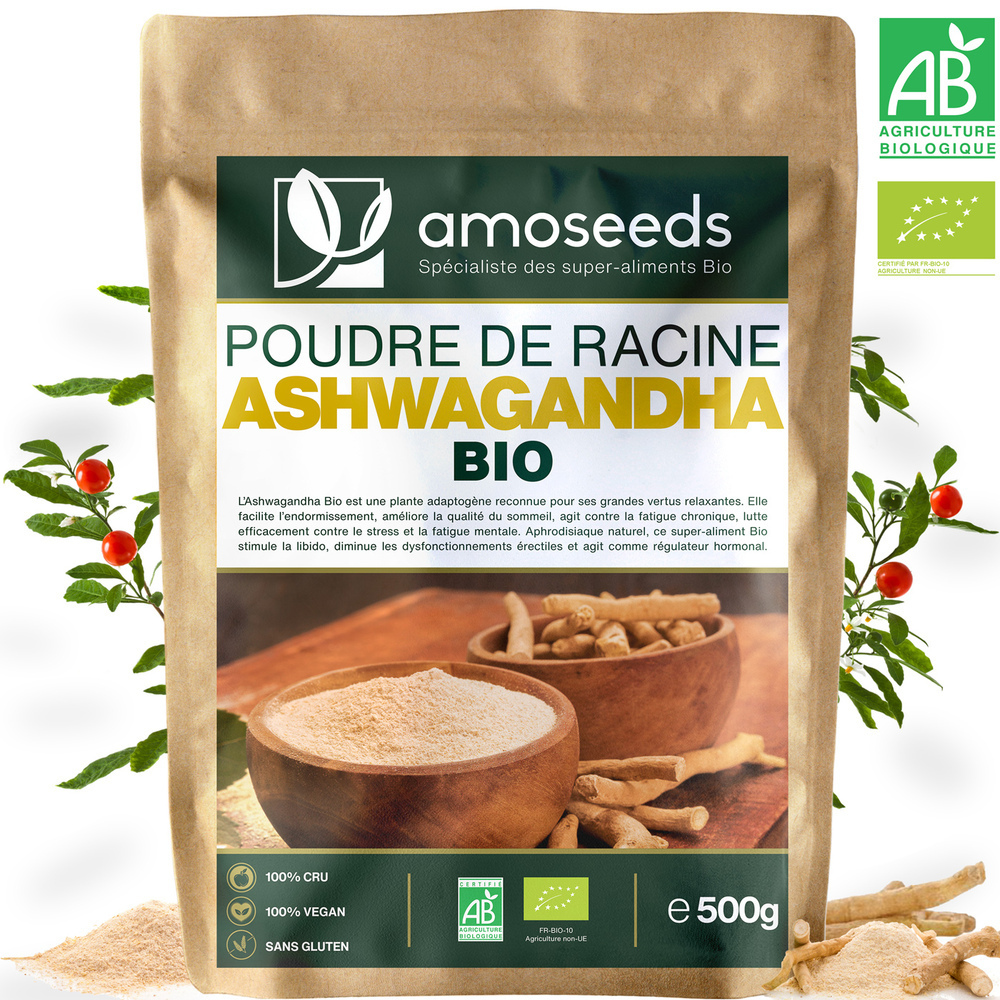 amoseeds - Ashwagandha en Poudre Bio 500g