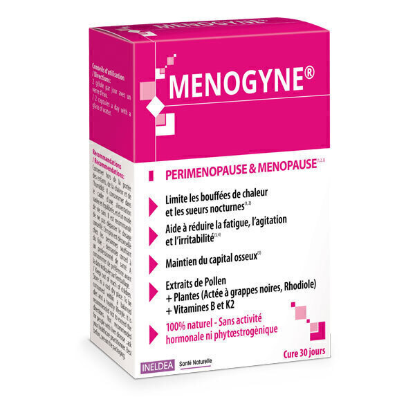 Ineldea Santé naturelle - Menogyne® Périménopause et Ménopause 60 gélules