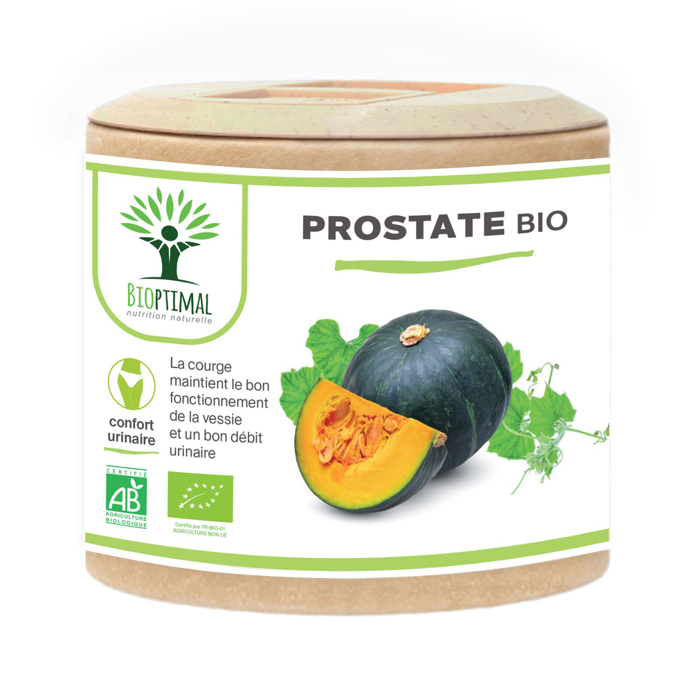 Bioptimal - Prostate Bio - Complement alimentaire Courge Ortie - 60 gelules