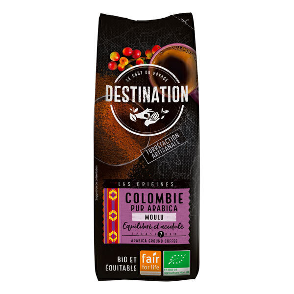 Destination - Café moulu Colombie pur arabica 250g