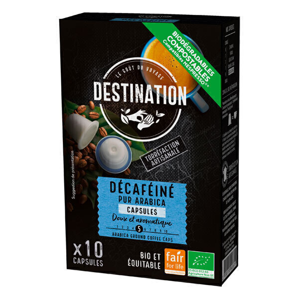 Destination - Décaféiné pur arabica Capsules x10