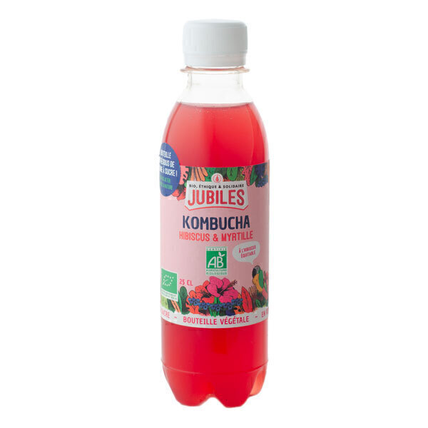 Jubiles - Kombucha hibiscus myrtille 25cl Jubiles - Kombucha hibiscus myrtille 25cl