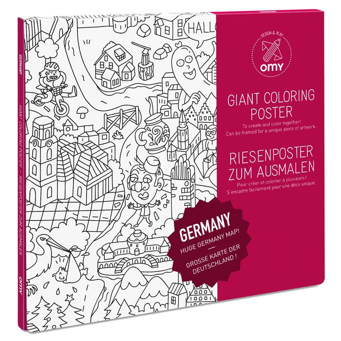 OMY - Poster à colorier - Germany OMY - Poster à colorier - Germany