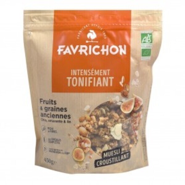 Favrichon - Muesli croustillant fruits & graines anciennes 450gr Bio