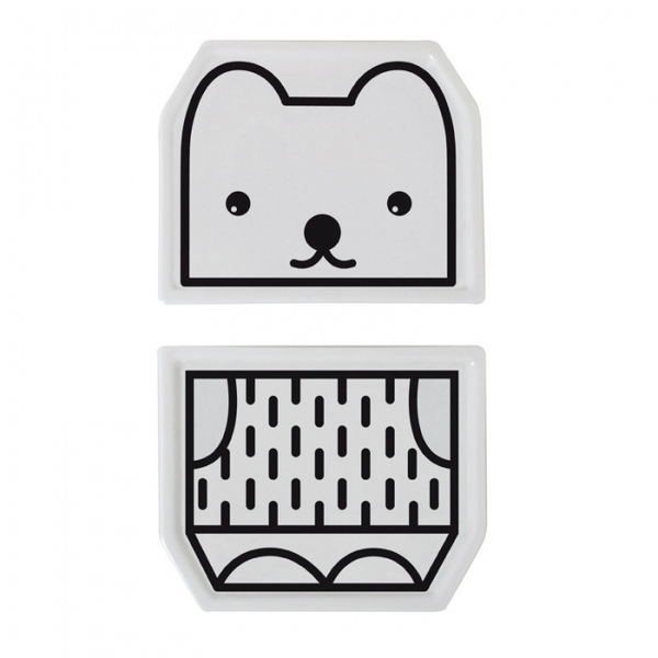 WEE GALLERY - Duo d'assiette porcelaine Ours WEE GALLERY - Duo d'assiette porcelaine Ours