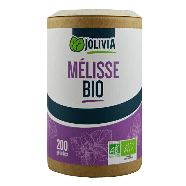 Jolivia - Mélisse Bio - 200 gélules végétales de 250 mg