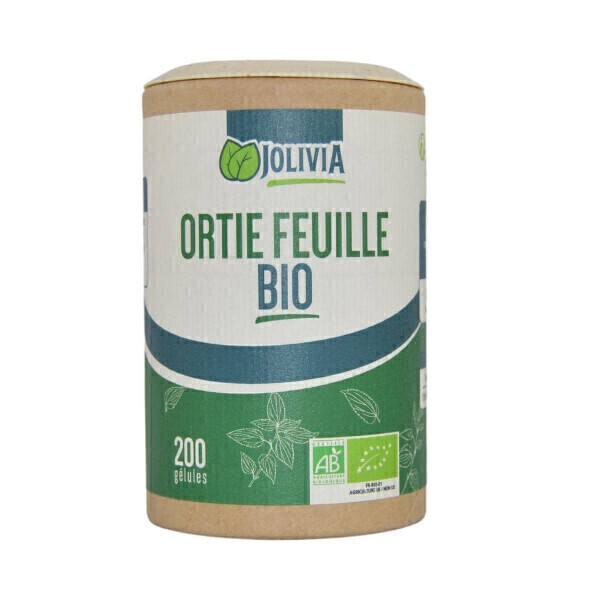 Jolivia - Ortie feuille Bio - 200 gélules végétales de 210 mg Jolivia - Ortie feuille Bio - 200 gélules végétales de 210 mg