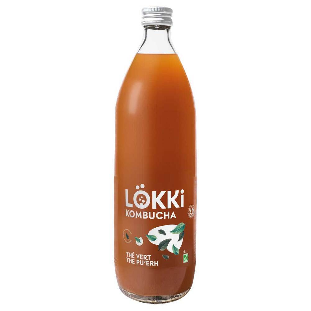 Lökki - Kombucha nature et thé pu-erh 1L