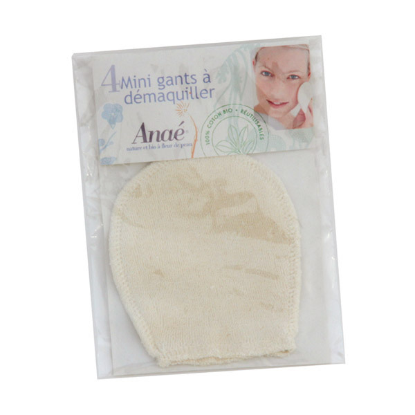Anaé - 4 Mini Gants à Démaquiller Lavables Anaé - 4 Mini Gants à Démaquiller Lavables