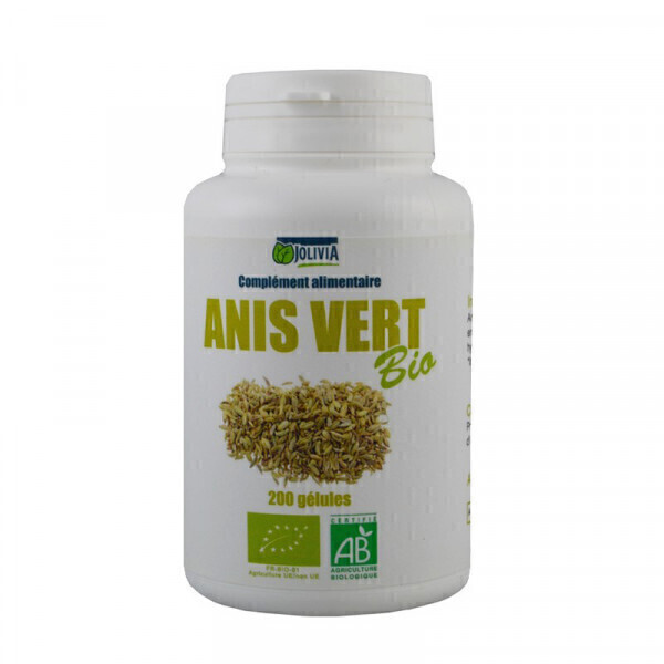 Jolivia - Anis vert Bio - 200 gélules végétales de 230 mg