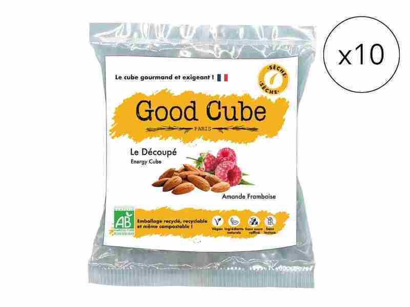 Good Cube - Biscuits bio amandes/framboises - Le Découpé x10