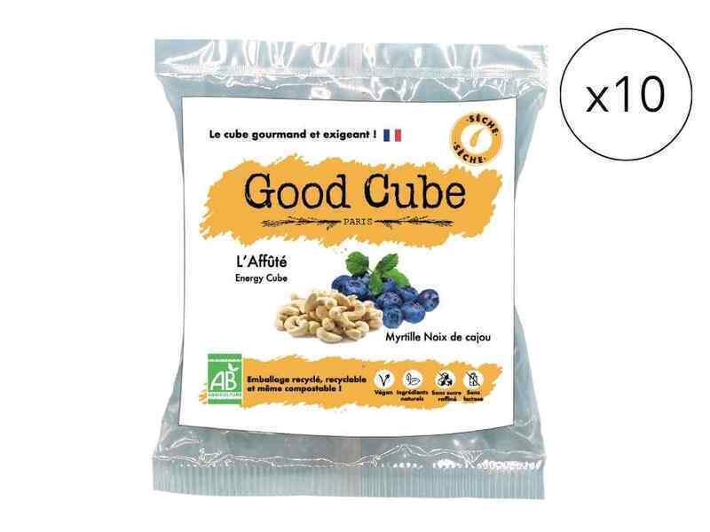 Good Cube - Biscuits bio myrtilles/noix de cajou - L'Affûté x10