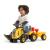 Porteur tracteur Komatsu avec remorque - pelle et rateau - Jaune