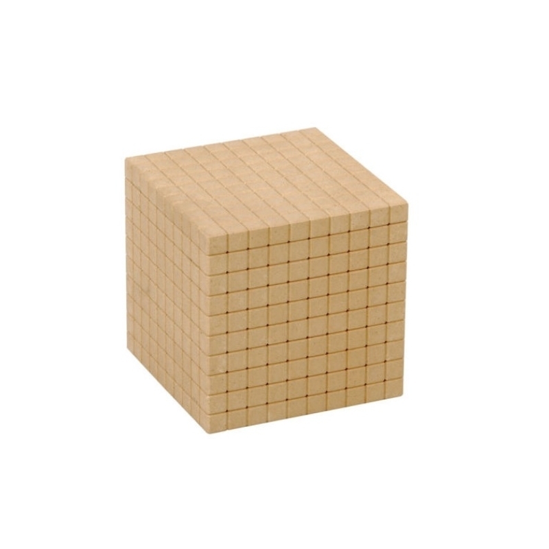 Wissner - Cube de 1000 - base 10 en bois naturel