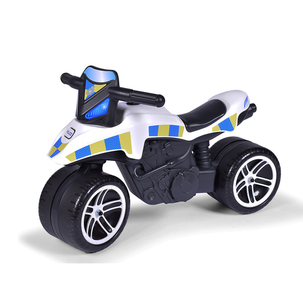 Falk - Porteur Moto Police - Blanc et Bleu