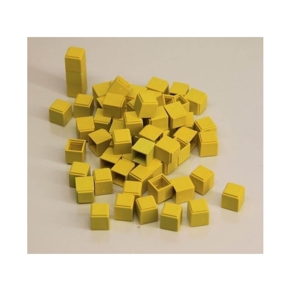 Wissner - 100 cubes unités jaunes en Re-plastic - base 10