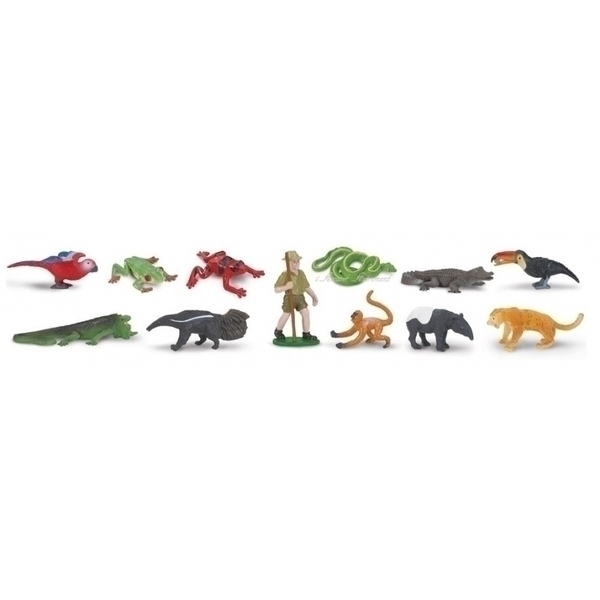Safari - 12 figurines foret tropicale