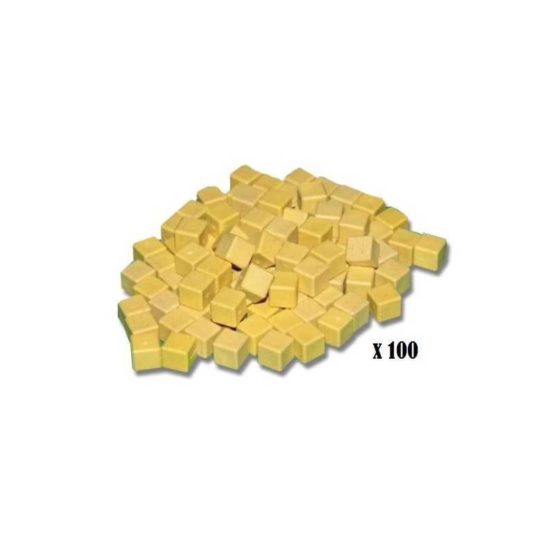 Wissner - 100 cubes unites jaunes en bois base 10 Wissner - 100 cubes unites jaunes en bois base 10