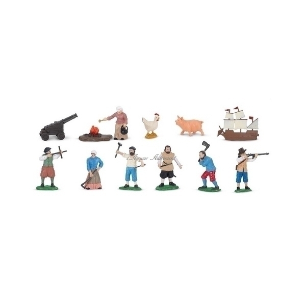 Safari - 12 figurines colons d'Amériques Safari - 12 figurines colons d'Amériques