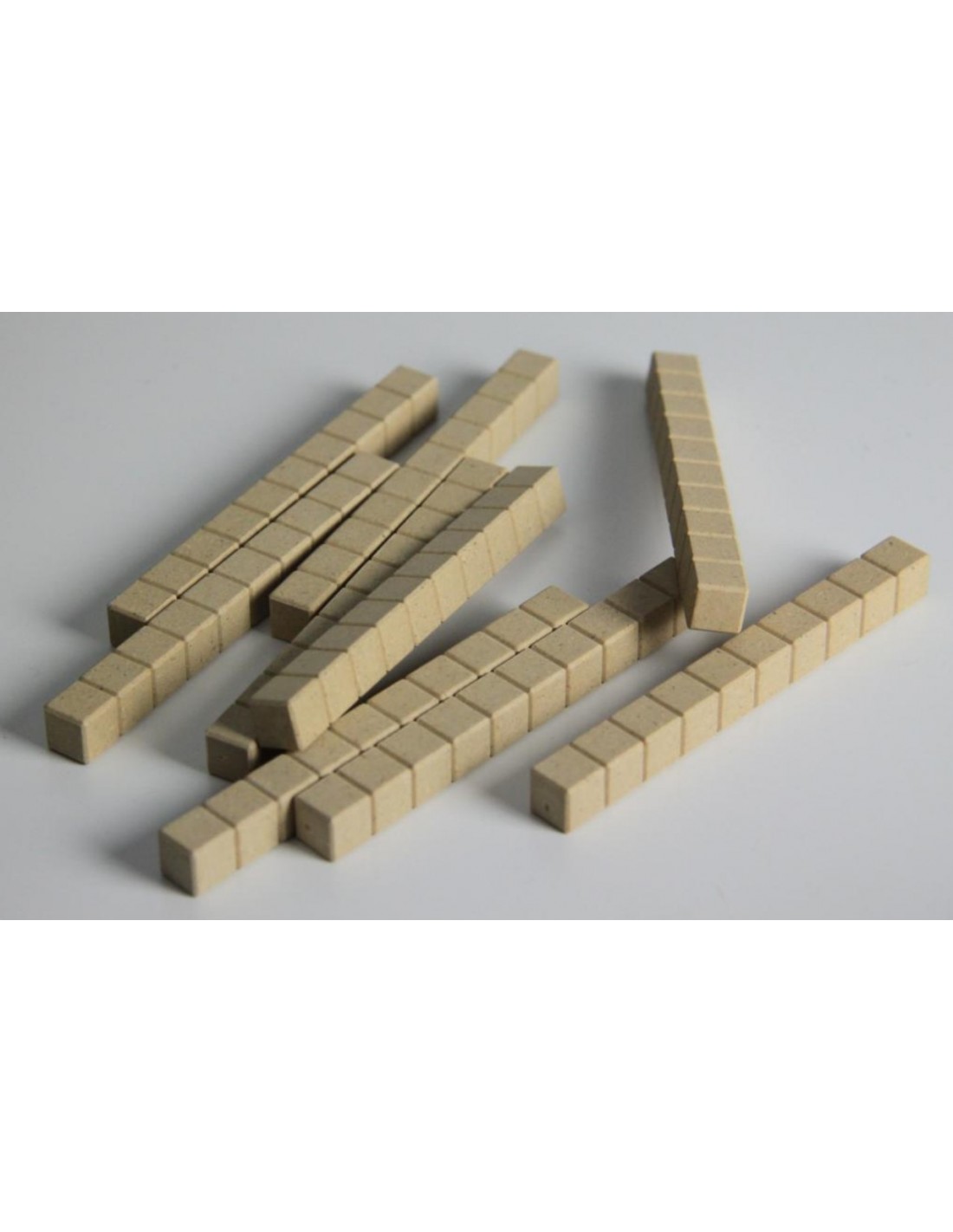 Wissner - 10 barres de 10 - base 10 en bois naturel Wissner - 10 barres de 10 - base 10 en bois naturel