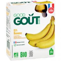 Good Gout - Gourdes de fruits banane 4x85g - Dès 4 mois