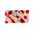Tapis Shaggy 80 x 150 rouge gris motif Fleurs