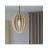 FEVE - Lampe suspension bois chêne naturel cordon noir