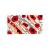 Tapis Shaggy 120 x 180 rouge gris motif Fleurs
