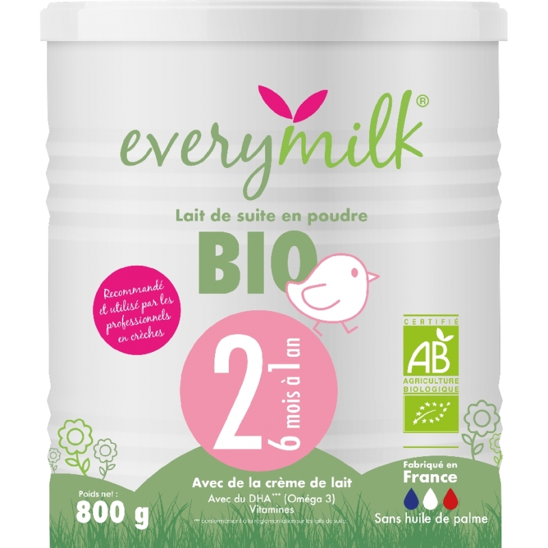 Everymilk - Lait infantile Bio everymilk 2 de 6 mois à 1 an - 1 boîte