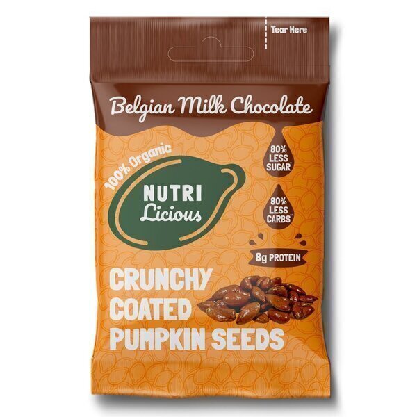 Nutrilicious - Graines de courge au chocolat au lait x 12 sachets