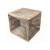 Table d appoint en bois cube gris