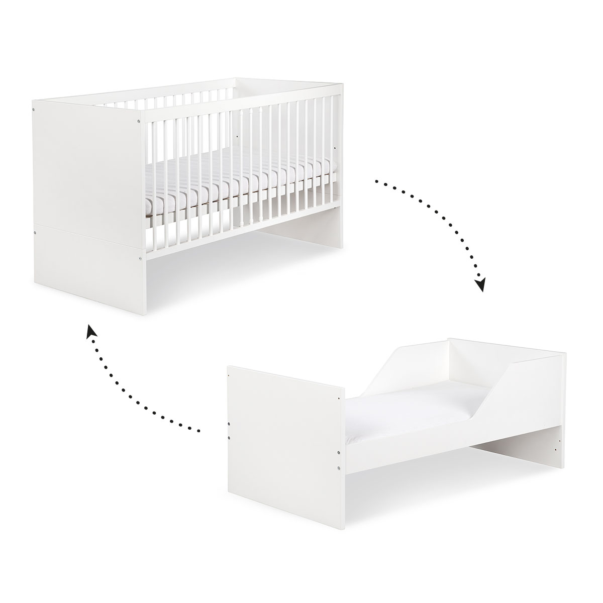 LittleSky by Klups - Lit évolutif 70x140 LittleSky by Klups Dalia - Blanc LittleSky by Klups - Lit évolutif 70x140 LittleSky by Klups Dalia - Blanc
