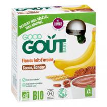 Good Gout - Flan au lait d'avoine au cacao et banane 4x85g - Dès 8 mois