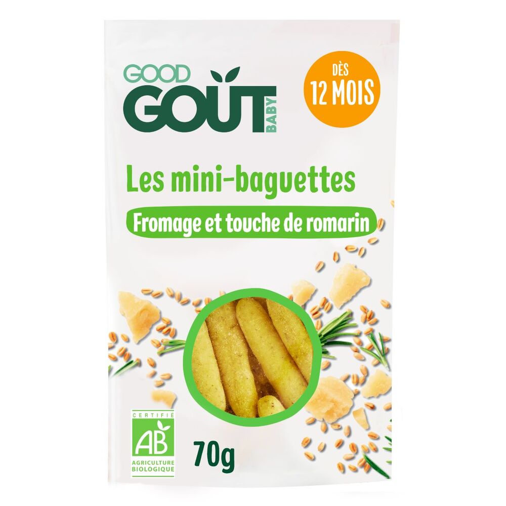 Good Gout - Mini-baguettes au fromage et au romarin 70g - Dès 10 mois