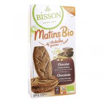 Bisson - Biscuits bio "Matins bio", aux céréales et au chocolat, 200 g