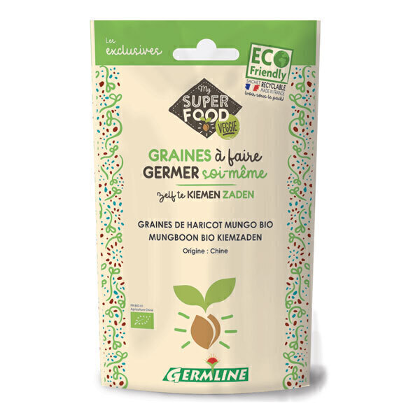 Germ'line - Graines à germer haricot mungo et soja vert Bio 200g