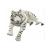 Hansa peluche Geante Tigre Blanc Couche 150 cm L