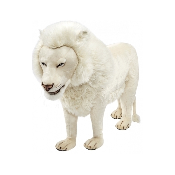Hansa - Hansa peluche Geante Lion Blanc 4 pattes 140 cm L