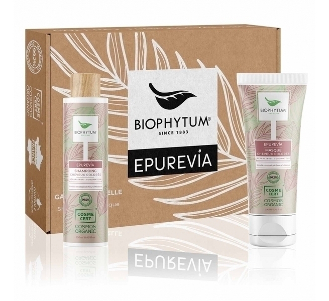 Biophytum - Coffret soins cheveux colorés, Shampoing + Masque. 100%BIO