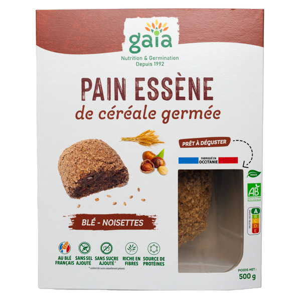 Gaïa - Pain de céréales germées blé noisettes 500g