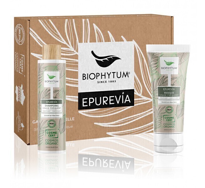 Biophytum - Coffret soins cheveux fréquence, Shampoing + Masque. 100%BIO