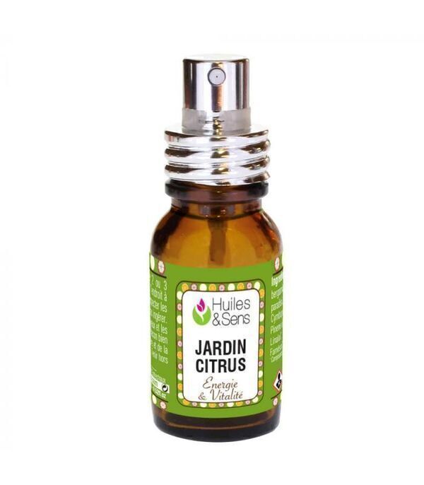 Huiles & Sens - Spray d'huiles essentielles Jardin Citrus