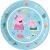 8 Assiettes Peppa Pig - Compostable