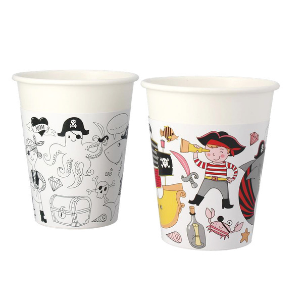 Annikids - 6 Gobelets Pirate Color - Recyclable