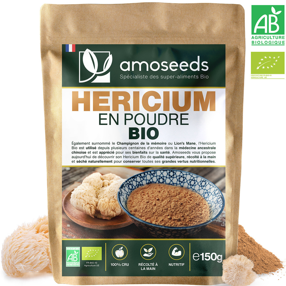 amoseeds - Hericium en Poudre Bio 150G
