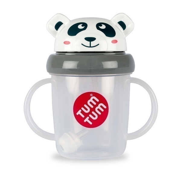 Tum Tum - Tasse anti fuite + paille lestée Panda