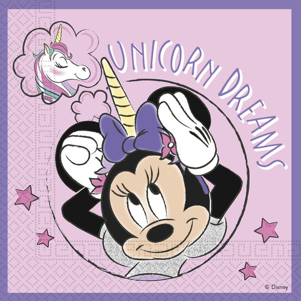 DECORATA PARTY - 20 Serviettes Minnie Licorne DECORATA PARTY - 20 Serviettes Minnie Licorne