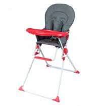 Bambisol - Chaise Haute Fixe Ultra Compacte (Gris Rouge)