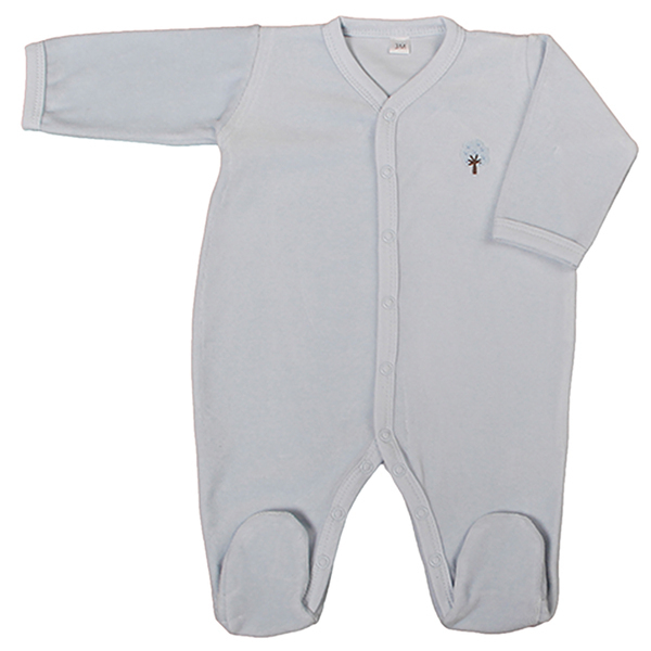 Eveil & Nature - Pyjama velours 6 mois  Coton bio Bleu