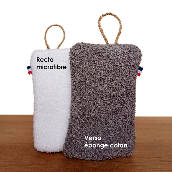La Spongette - Eponge Lavable et Réutilisable Microfibre Coton Française